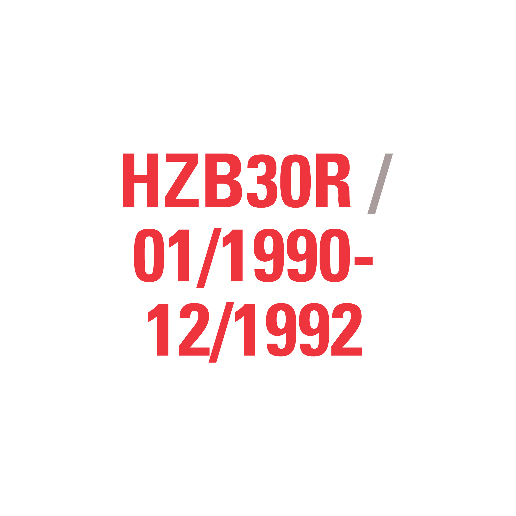 HZB30R 01/1990-12/1992